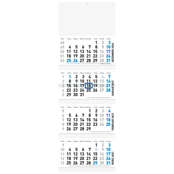 Mehrmonatskalender Modell 702 35