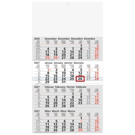 Mehrmonatskalender Modell 702 91