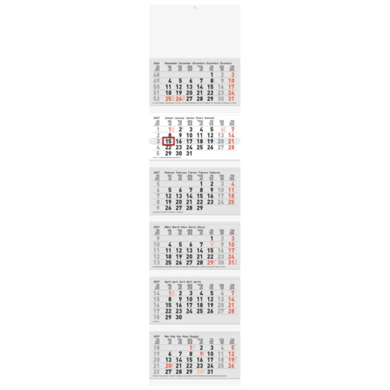 Mehrmonatskalender Modell 702 31