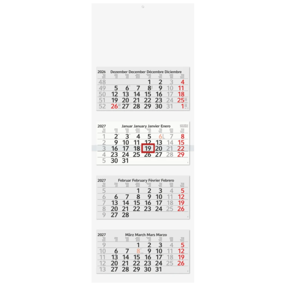 Mehrmonatskalender Modell 702 95 Recycling