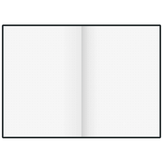 Notizbuch Office A5 Halbleinen punktiert Soft Biolight/Leinen grau (Lagerware)