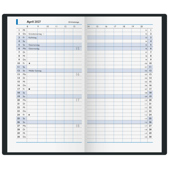 Taschenkalender Modell 10 D Extra