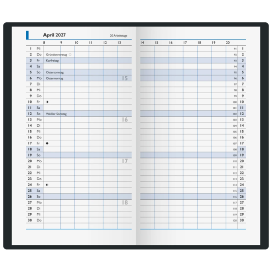 Taschenkalender Modell 10 D Extra