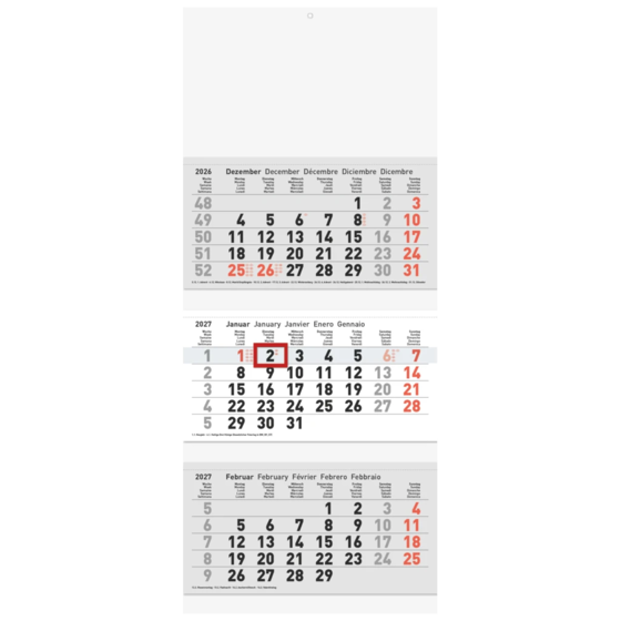 Mehrmonatskalender Modell 71 X-G