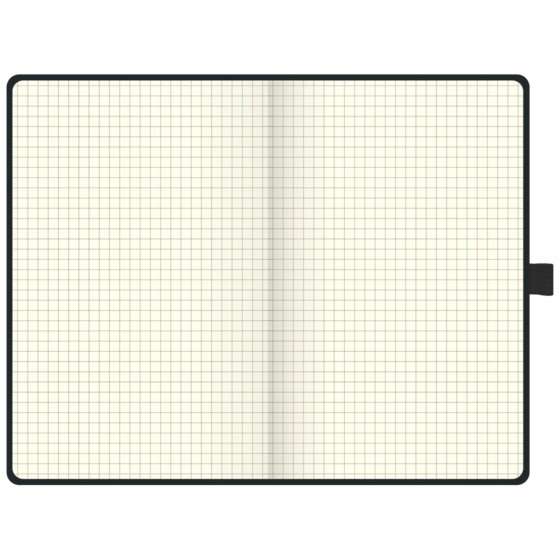 Notizbuch Kompagnon Klassik Bucheinbandstoff Maestro, ca. A5, kariert schwarz (Lagerware)