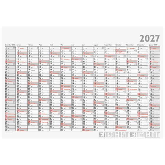 Plakatkalender Modell 79 D