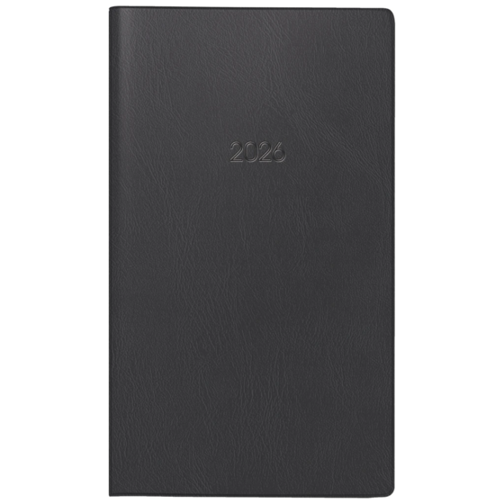 Taschenkalender Modell 10 D Kunststofffolie Alpha schwarz (Lagerware)