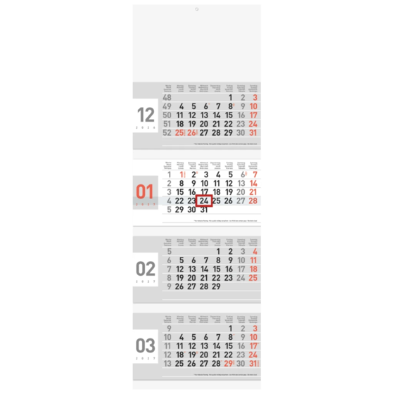 Mehrmonatskalender Modell 86 X