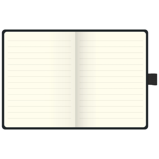 Notizbuch Kompagnon Klassik Bucheinbandstoff Maestro, ca. A6, liniert schwarz (Lagerware)