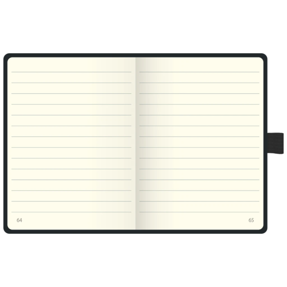 Notizbuch Kompagnon Klassik Bucheinbandstoff Maestro, ca. A6, liniert schwarz (Lagerware)