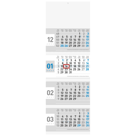 Mehrmonatskalender Modell 87 X