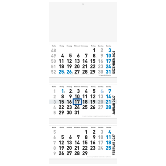 Mehrmonatskalender Modell 702 33