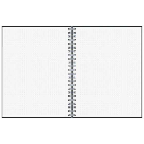 Notizbuch Office A5 Wire-O punktiert Naturkarton Ardoise grau (Lagerware)