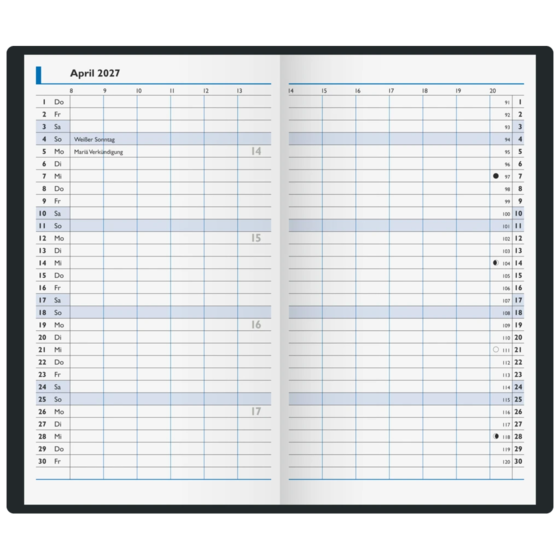 Taschenkalender Modell 10 D