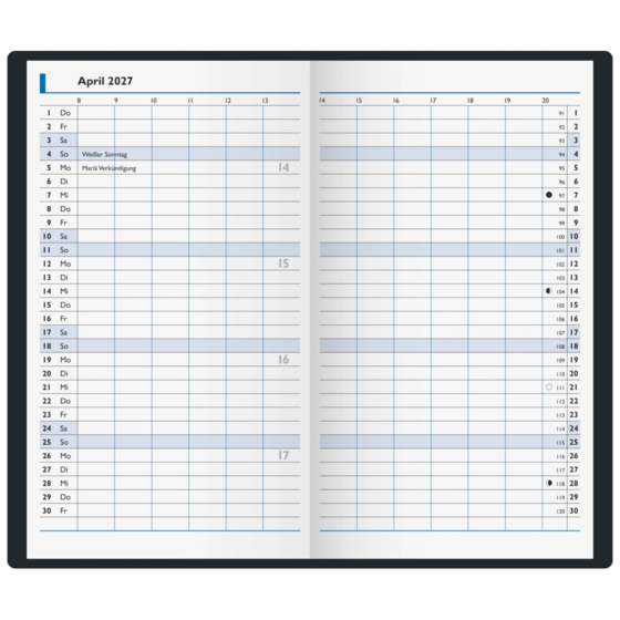 Taschenkalender Modell 10 D