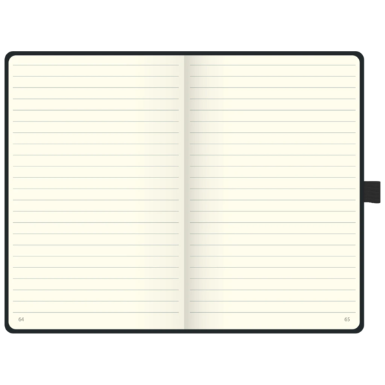 Notizbuch Kompagnon Klassik Bucheinbandstoff Maestro, ca. A5, liniert schwarz (Lagerware)