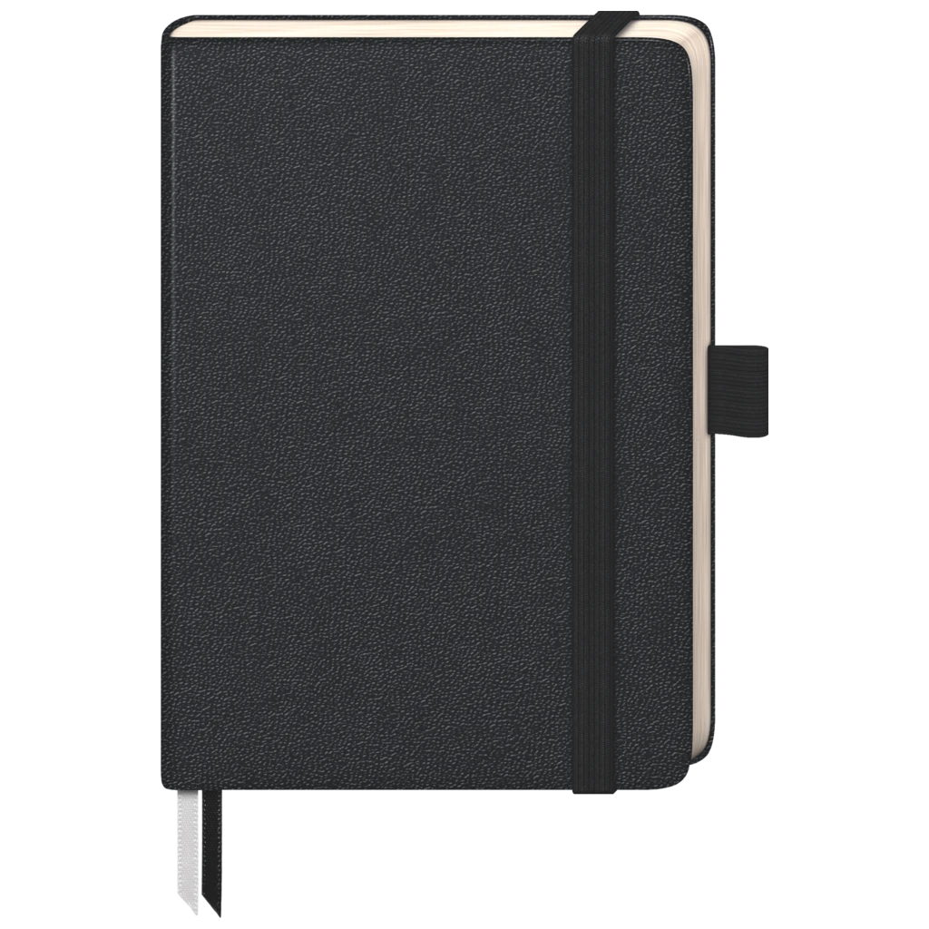Notizbuch Kompagnon Klassik Bucheinbandstoff Maestro, ca. A6, blanko schwarz (Lagerware)